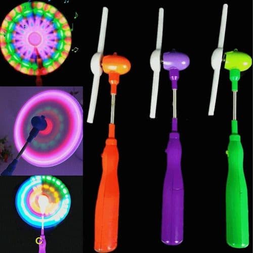 Ventilador Catavento de LED Musical Infantil , Ideal pra Bebês ,Hastes Molinhas em PVC Dobrável