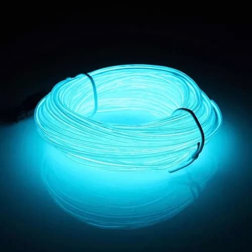 Fio De Neon Luz 5 Metros + Adaptador 12v + Fonte 3A - Pronto para uso