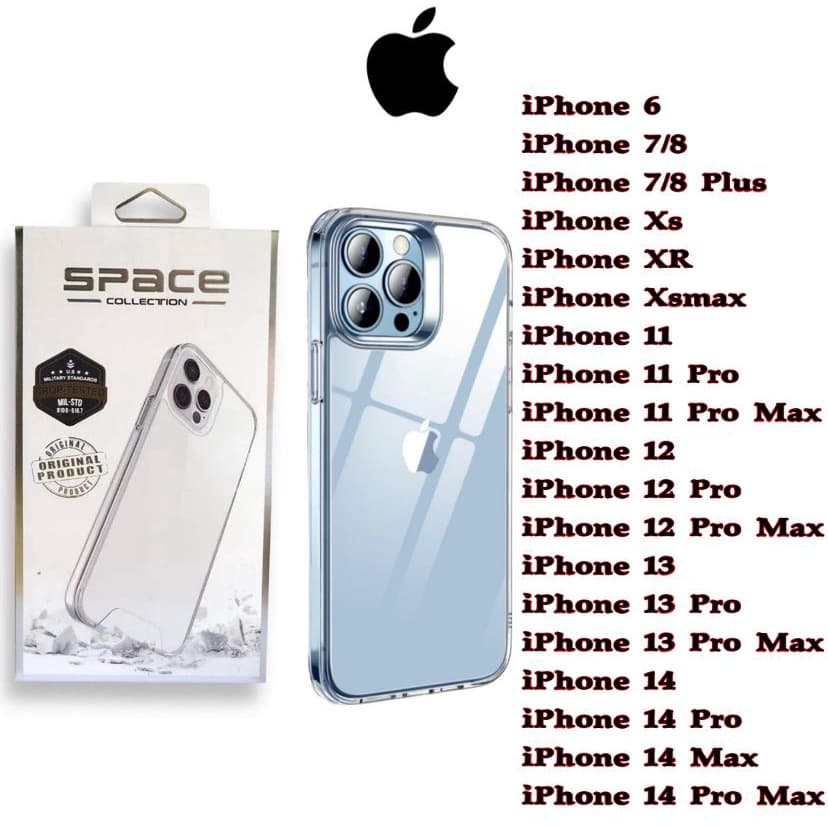Capa Capinha Clear Case Space Para iPhone XR/11/12/12PROMAX/13/13PROMAX/14/14PROMAX