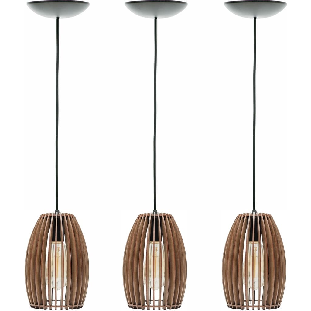 Kit 3  Luminárias Lustre Pendente de Teto Roma P (12x21cm) - FIO 200CM