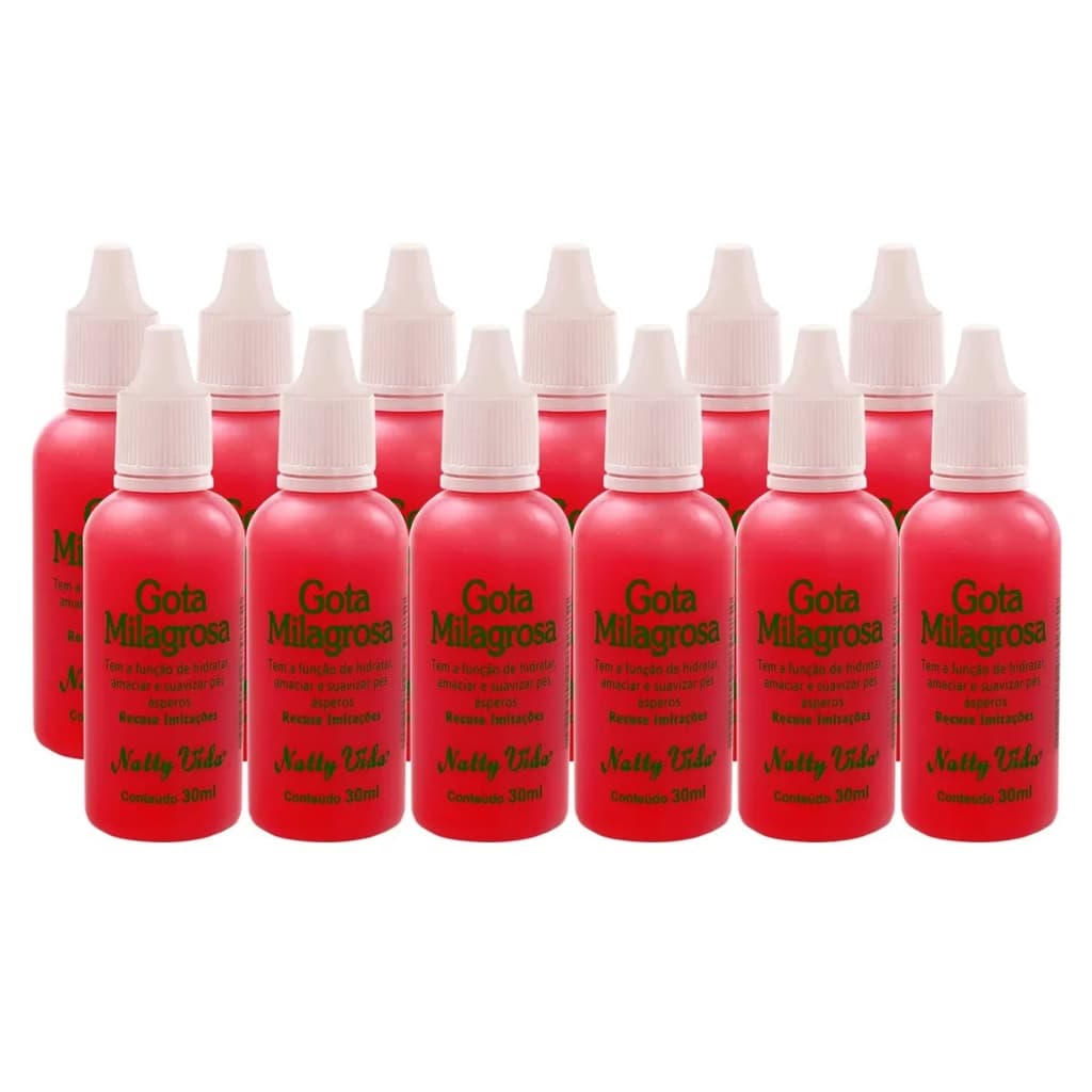 kit com 12 Gotas Milagrosa 30ml - Natty Vida
