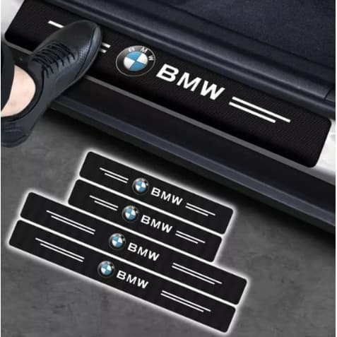 Soleira de carro auto adesivo fibra de carbono com proteção anti risco QUALQUER LOGO DE CARRO