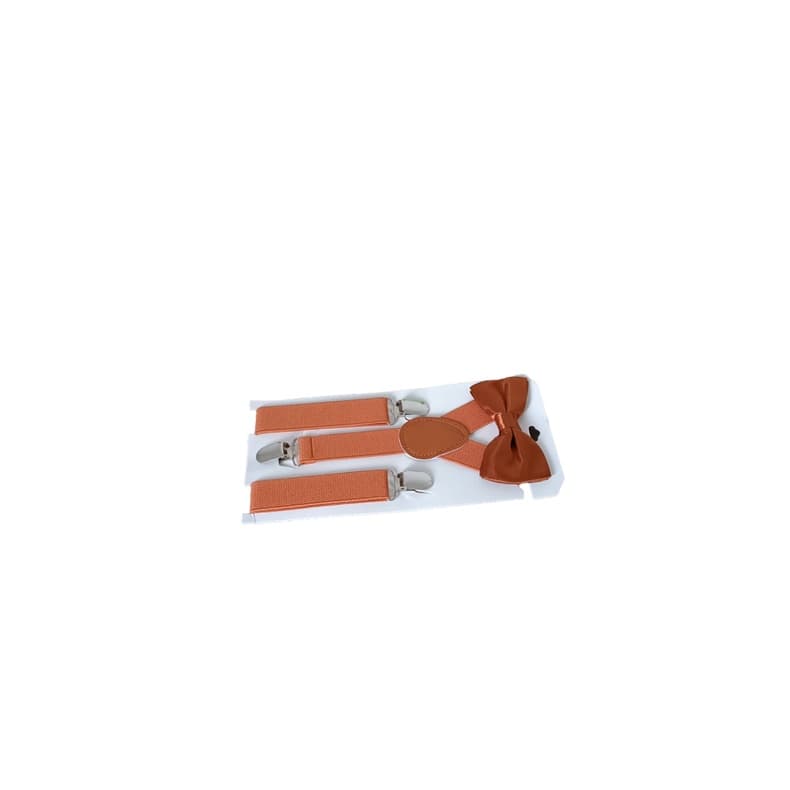 Kit de Suspensório com Gravata Borboleta Terra Cota Infantil Festas Casamento
