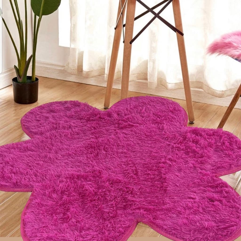 Tapete flor Para Quarto Infantil 100x100cm Pelúcia Flor Jardim