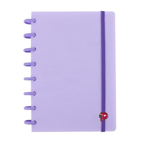 Caderno PP A5 Yummy Colors Lilás Marshmallow Pop Disc
