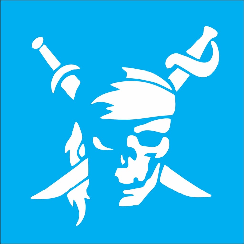 Estencil Pirata Molde Vazado - Tamanho 17x17 cm