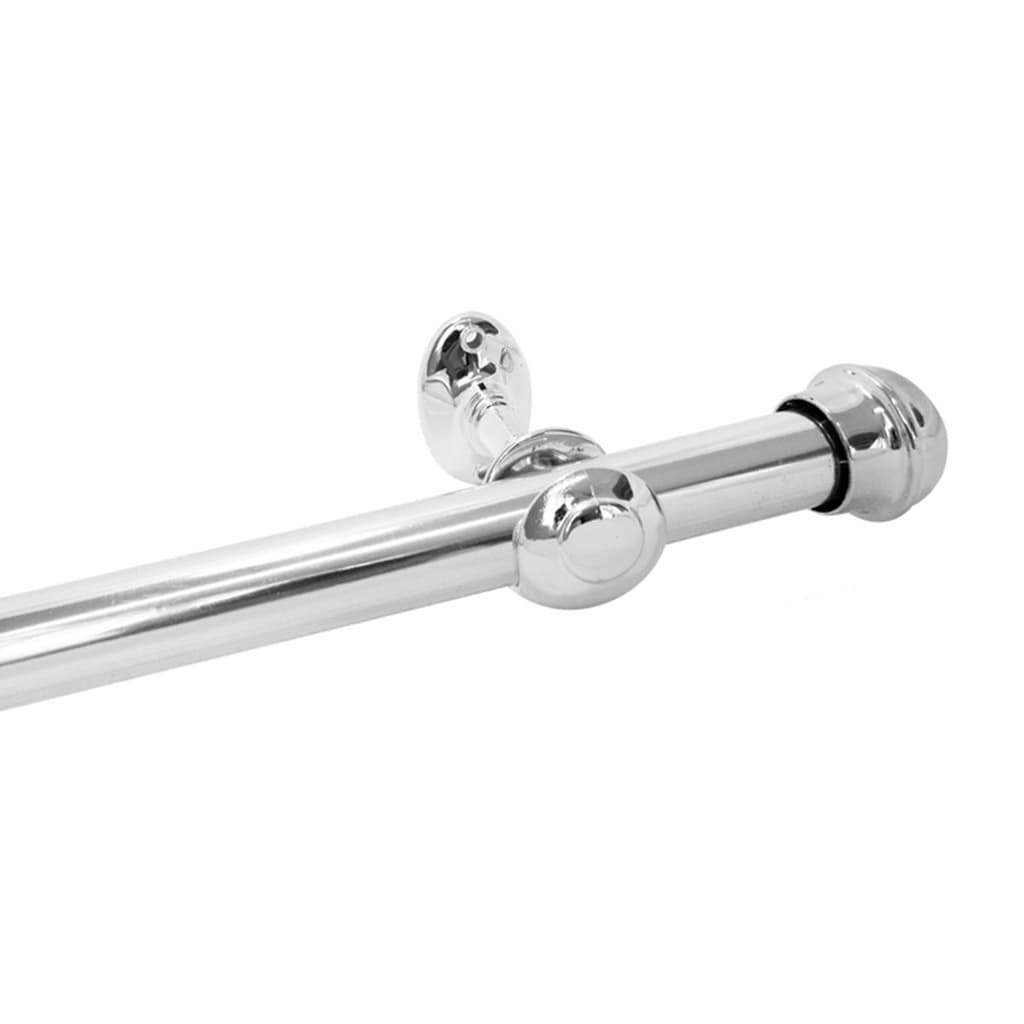 Kit Varão Simples Cromado 2 Metros 28mm P/ Cortinas Com suporte + Acessórios de Instalação