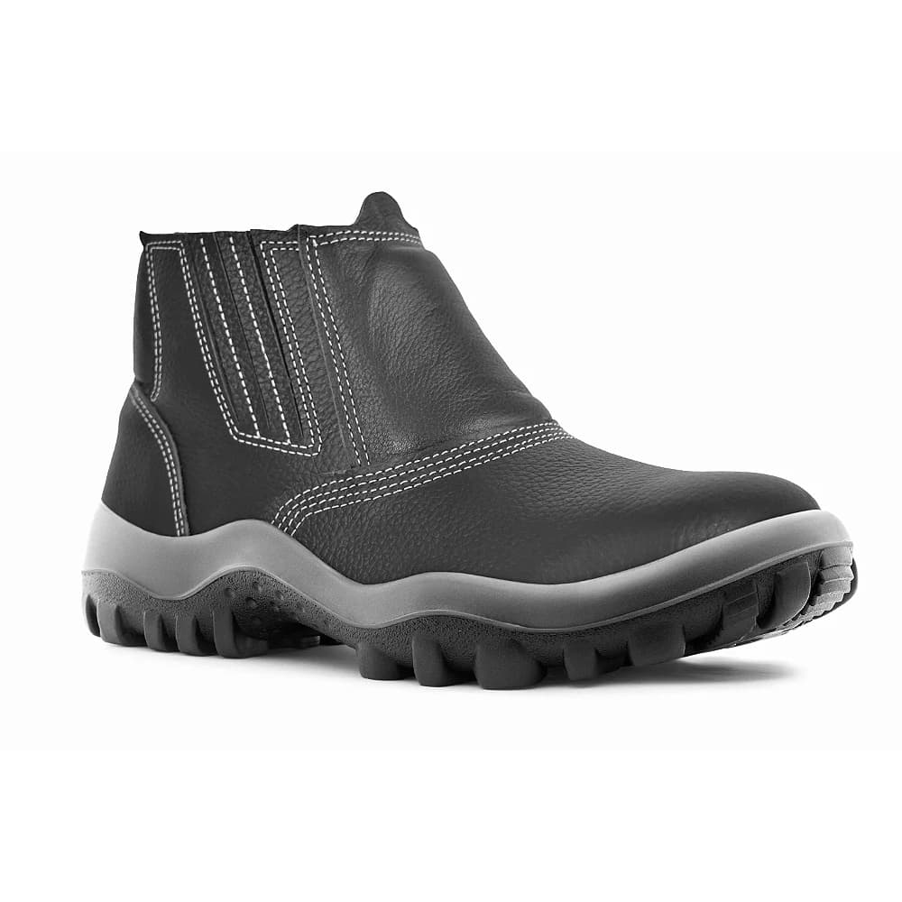 Botina de Segurança Safetline Preto Bico de Aço 4860 CA 12844