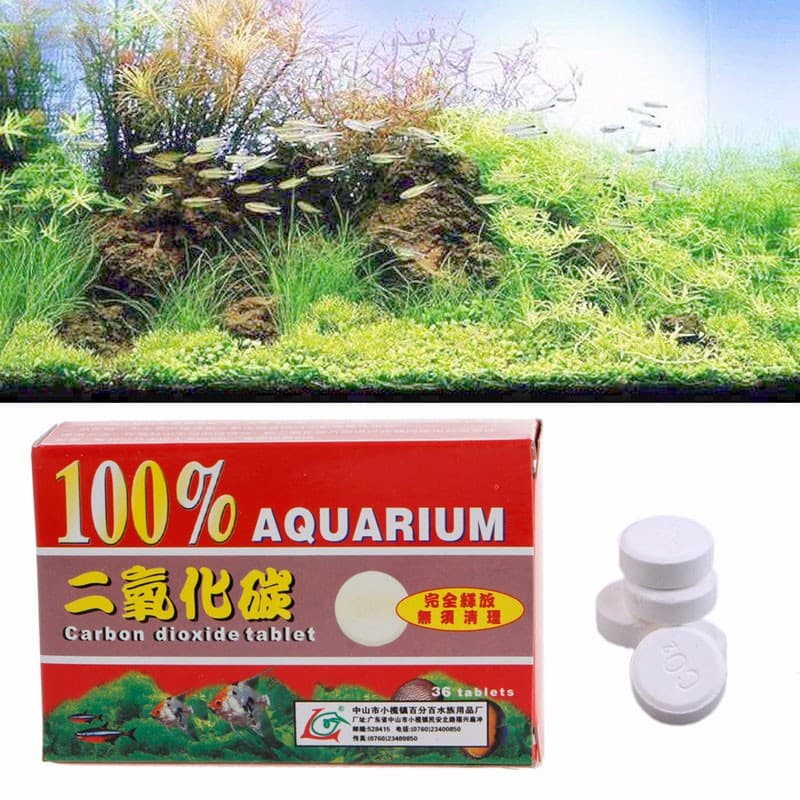 36pcs CO2 Pastilhas De Dióxido De Carbono Para Plantas Peixes De Aquário Difusores De Tanques