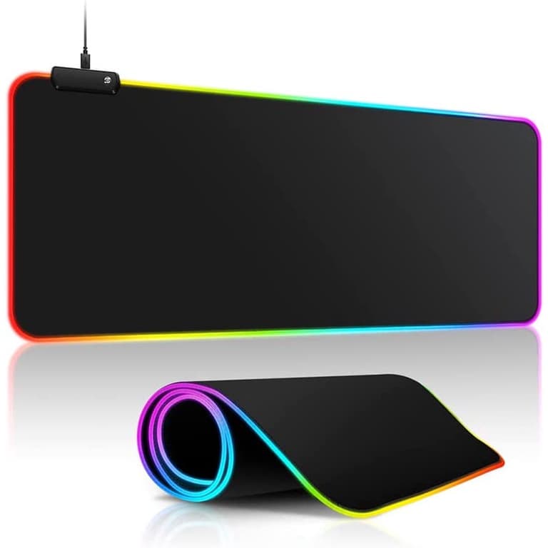 Mouse Pad Gamer Grande Speed Borda Led 7 Coolor Rgb Impermeável 300mm X 800mm SBD-H novo geracao