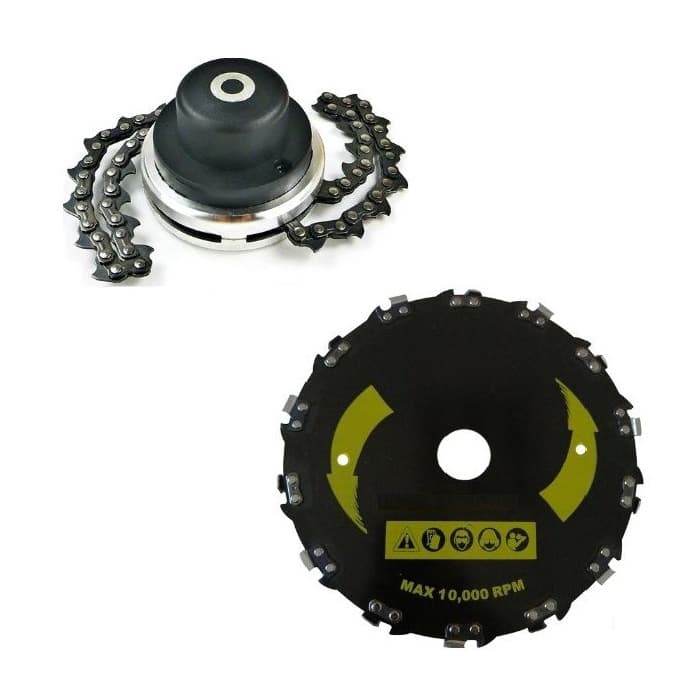 Kit Disco Para Roçadeira Com Dentes De Corrente Motosserra + Durável Cabeça Trimmer Bobina Jardim Grama Cortador top
