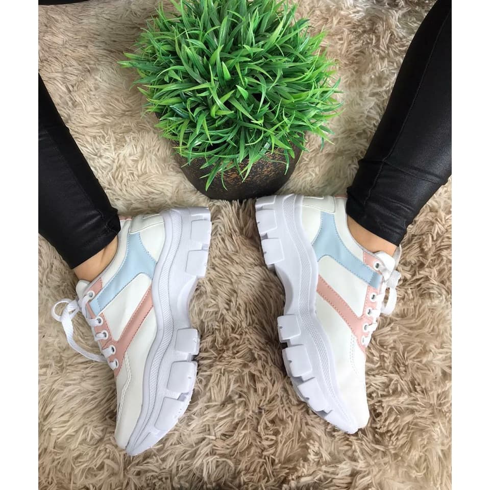 TENIS ADULTO FEMININO SNEAKERS CHUNKY COLLOR PLATAFORMA CONFORTAVEL PROMOÇÃO PRONTA ENTREGA