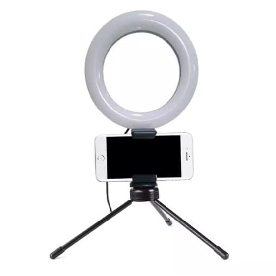 Iluminador Led Ring Light 16cm 6 Polegadas com tripé