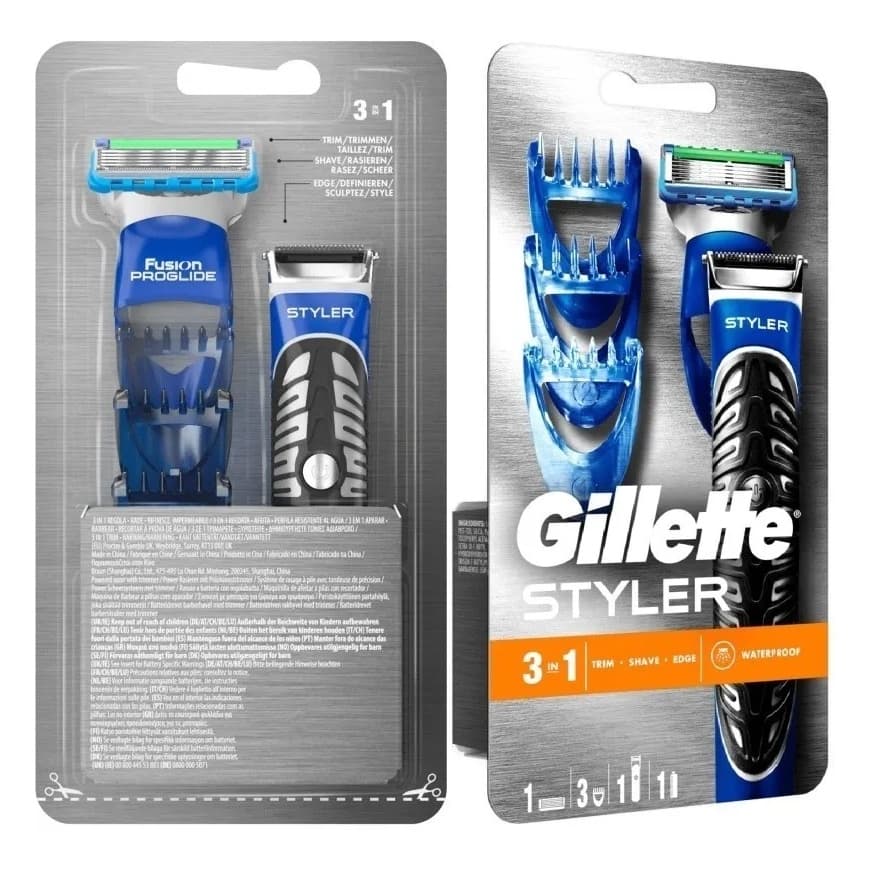 APARELHO DE BARBEAR GILLETTE FUSION PROGLIDE® STYLER 3 EM 1