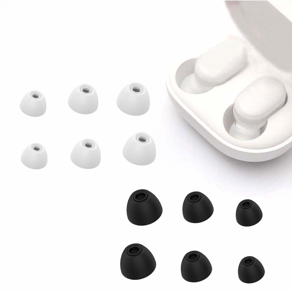 Kit 3 pares Borracha Plug P M G Para Fone Airdots 1, 2, 2s, 3, S, 2se