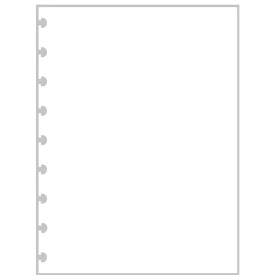 Refil para Caderno de Disco Inteligente Médio Sem Pauta Com 50 Folhas Pop Disc