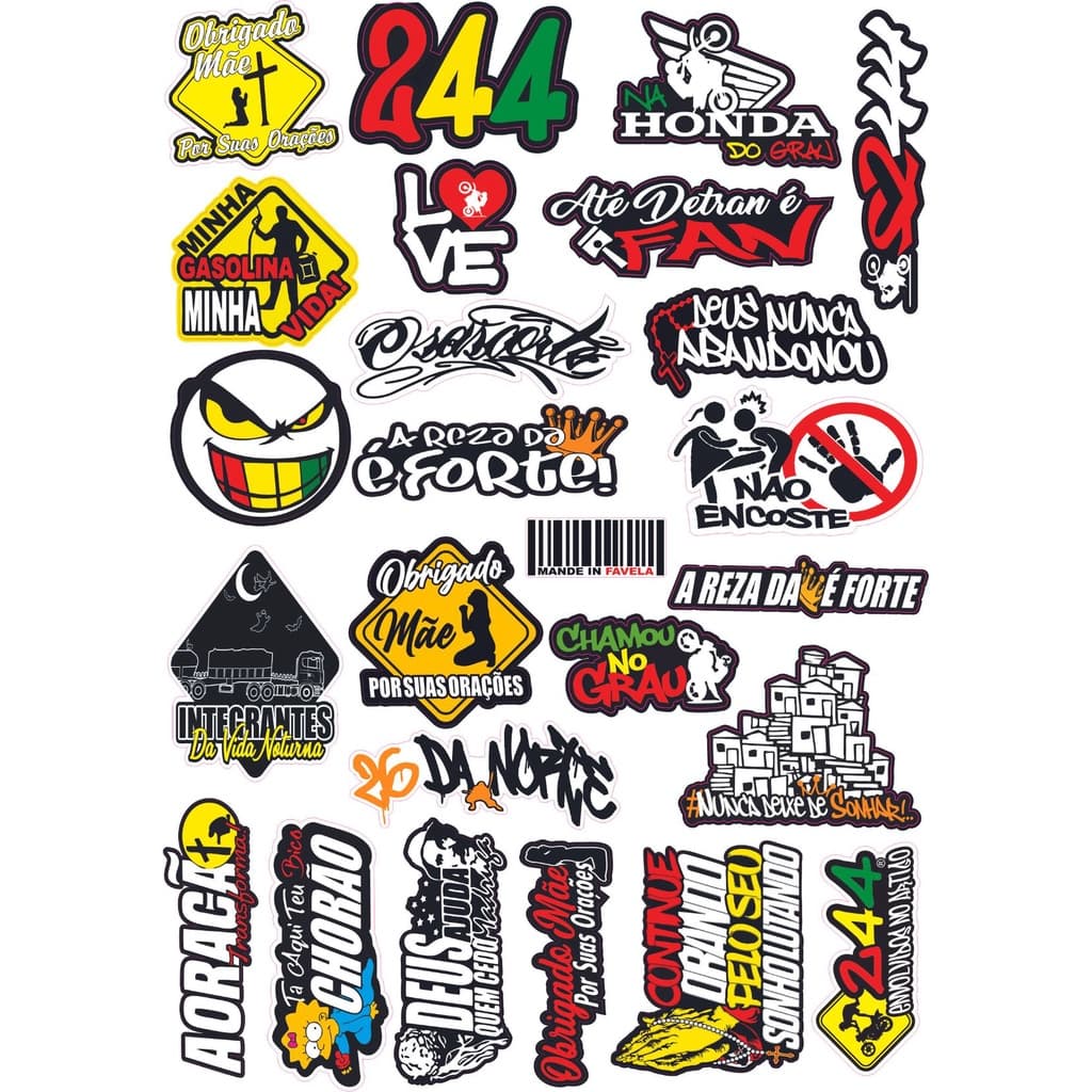 25 adesivos marcas moto, bike, paralama capacete caixa de motoboy