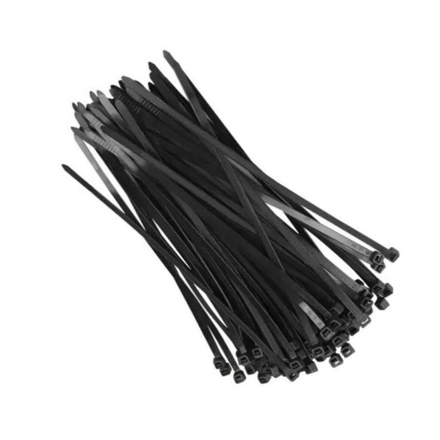 100 ENFORCA GATO ABRAÇADEIRA DE NYLON CINTA PLASTICA PRETO