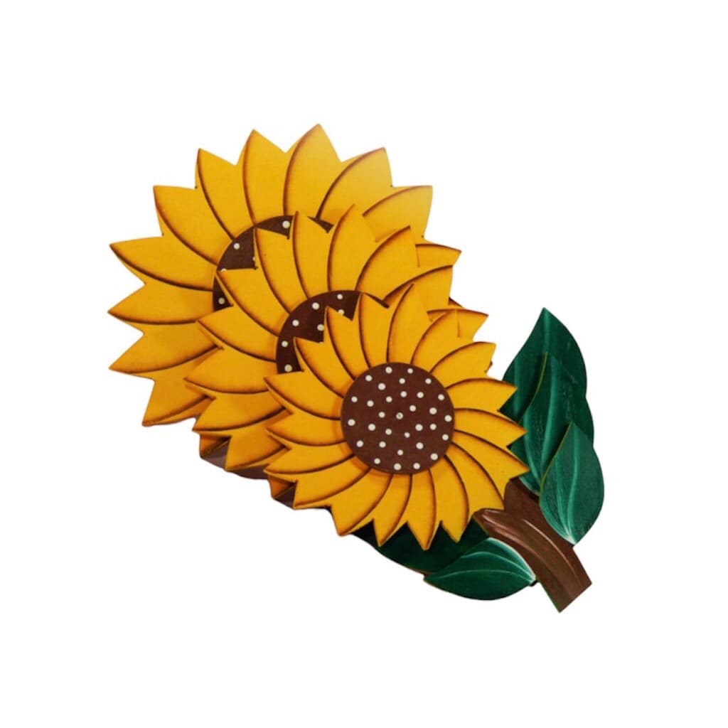 Kit Flores Artesanais Girassóis Margaridas Decorados A Mão