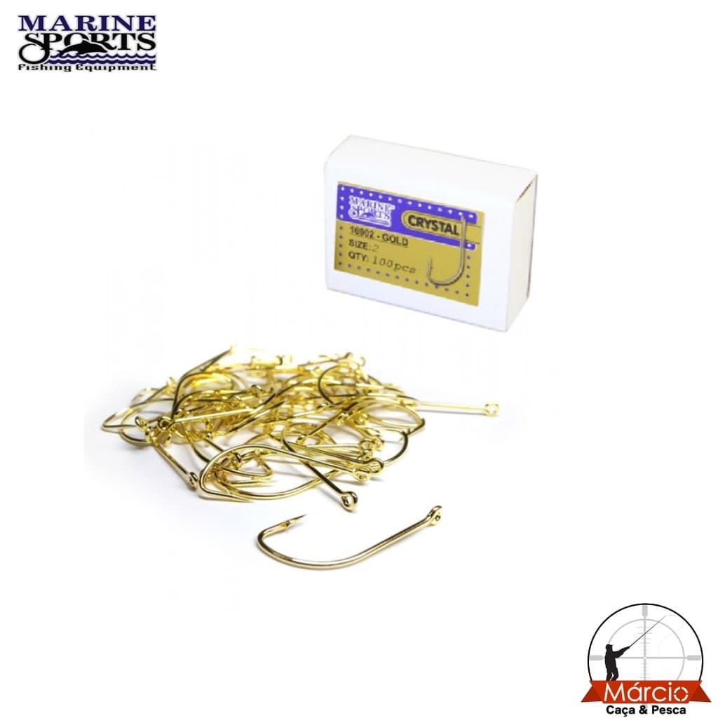 Anzol  Crystal 16902 Gold Kit com 10 peças Marine Sport