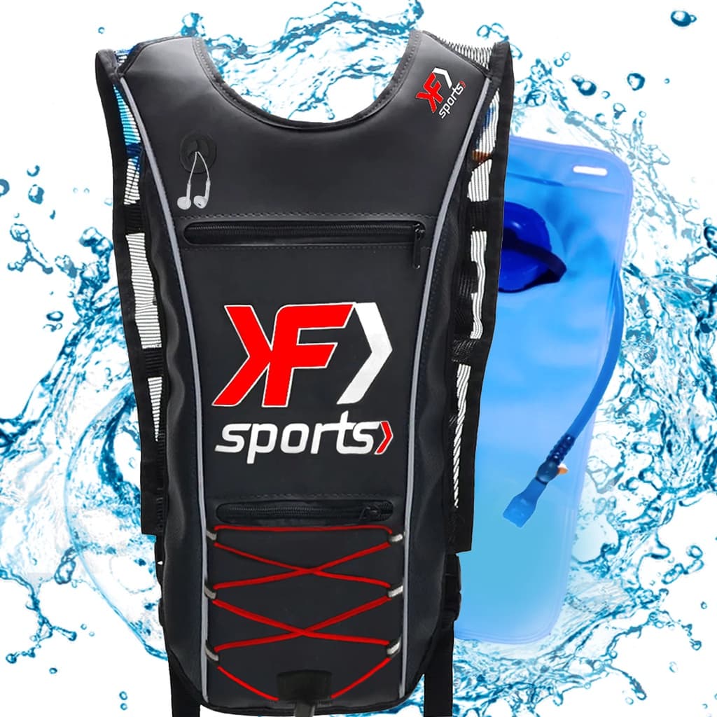 Mochila De Hidratação Térmica Emborrachada Impermeável Com Refil 2 Litros F Sports