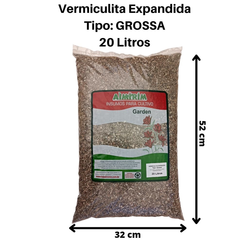 Vermiculita Expandida Grossa  Para Cactos E Suculentas 20 L