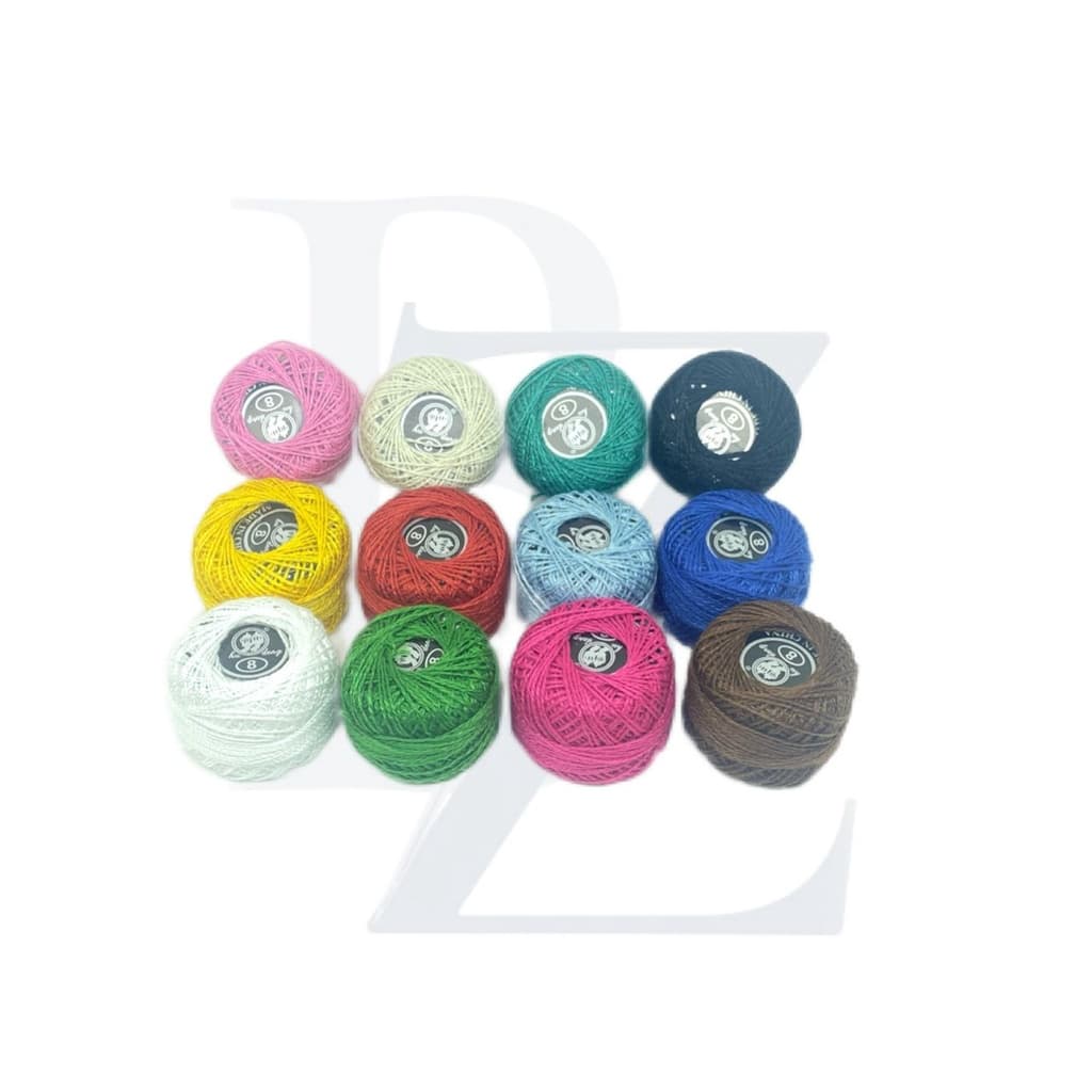 Kit Linhas De Crochê Doze Cores Com 40 Metros 100% Algodão