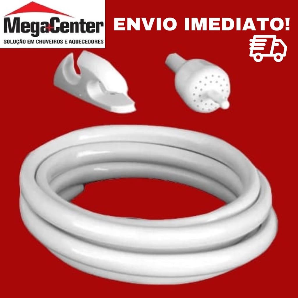 Mangueira Chuveiro de 02mts com Ducha e Suporte