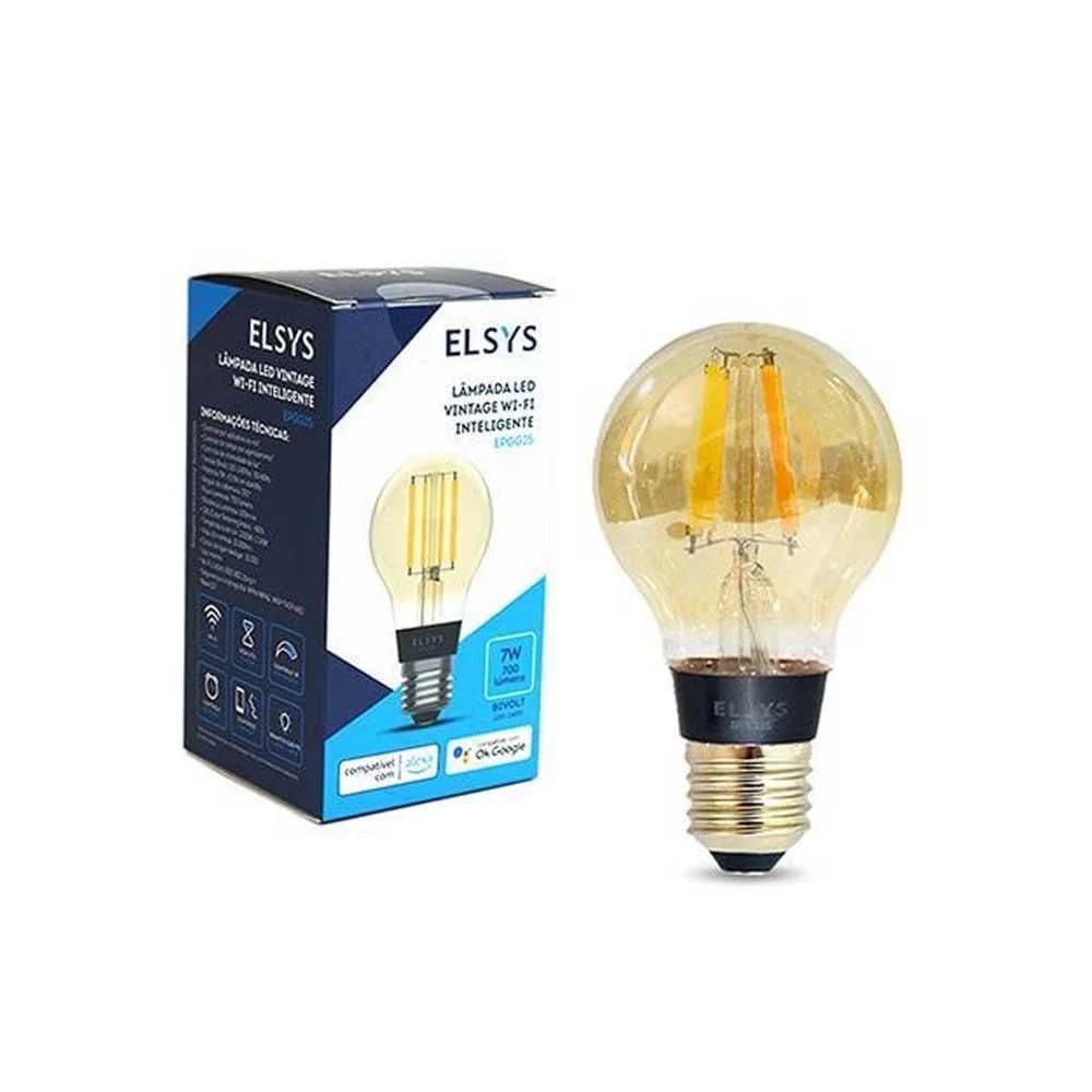 Lâmpada Smart LED Vintage inteligente Wi-Fi Bivolt - ELSYS - EPGG25