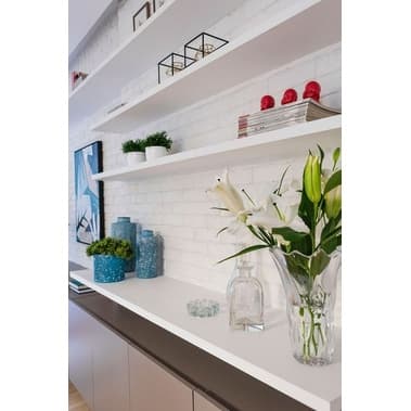 Prateleira Flutuante Decorativa 50x10 MDF 15mm Com Suportes