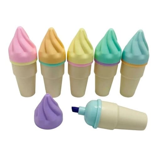 2 Kit Marca Texto Fofo material escolar papelaria fofa kawaii canetas coloridas
