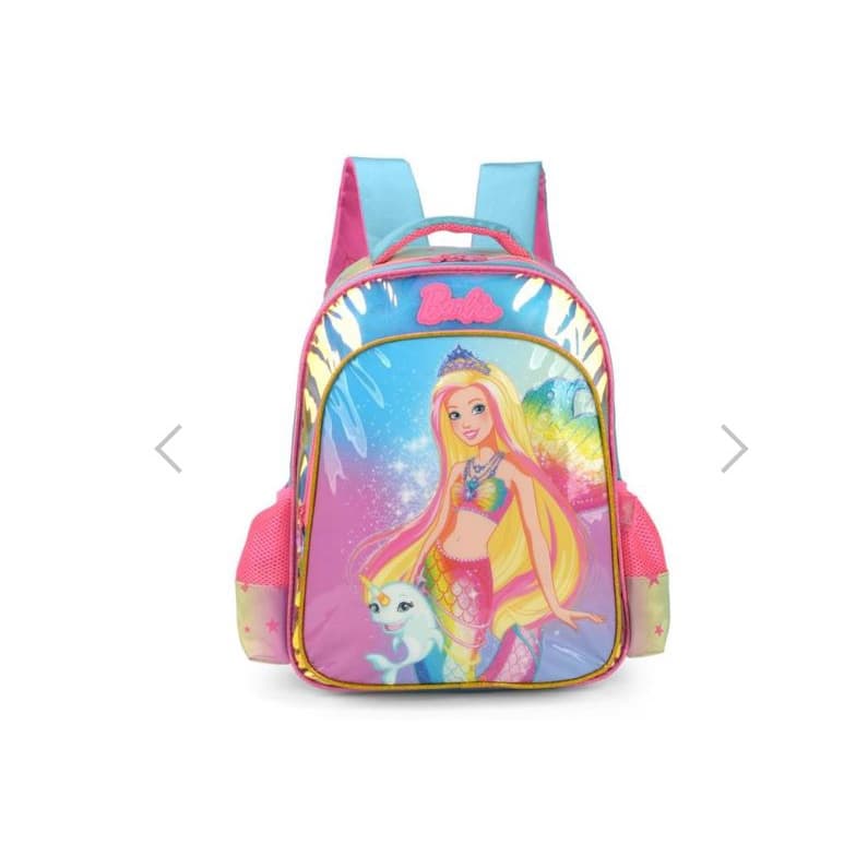 Mochila Infantil Barbie Grande Verde - Luxcel