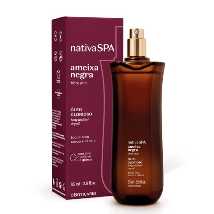 Óleo Multifuncional Glorioso Nativa SPA Ameixa Negra 85ml