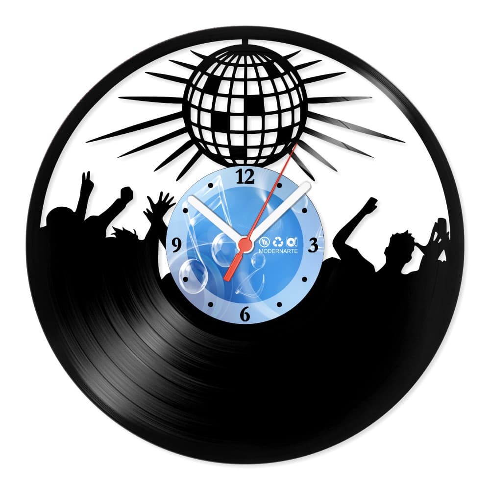 Relógio Decorativo de Parede Vinil Diversos Discoteca Balada