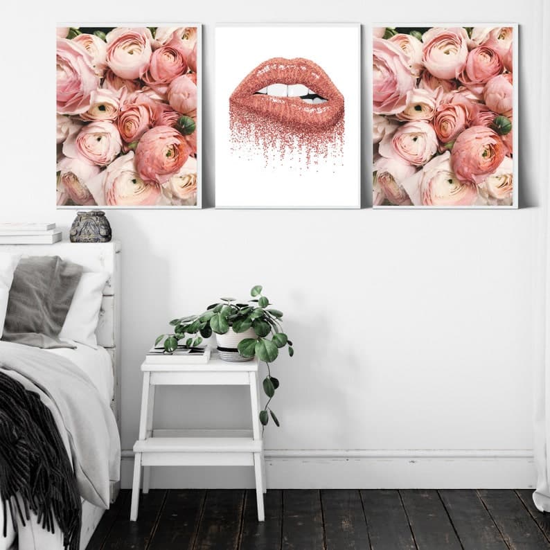 Quadros Decorativos Trio Kit 3 peças Grandes 90x60 ou 60x40 mais de 50 opções de imagens Quadro decorativo Sala Quadro decorativo Quarto Quadro decorativo Escritório Quadro decorativo Marmorizado Quadro decorativo abstrato Folhas arte quadro mosaico