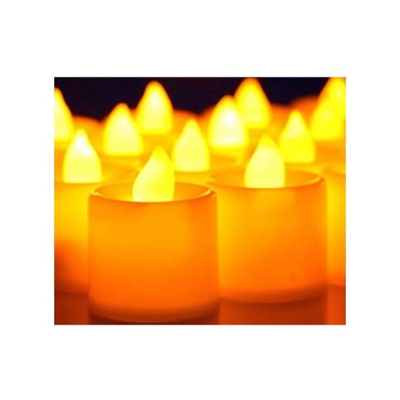 50 Velas Eletrônicas Led Amarelas Lindas Decorativas, Casamento, Festa, Decoração