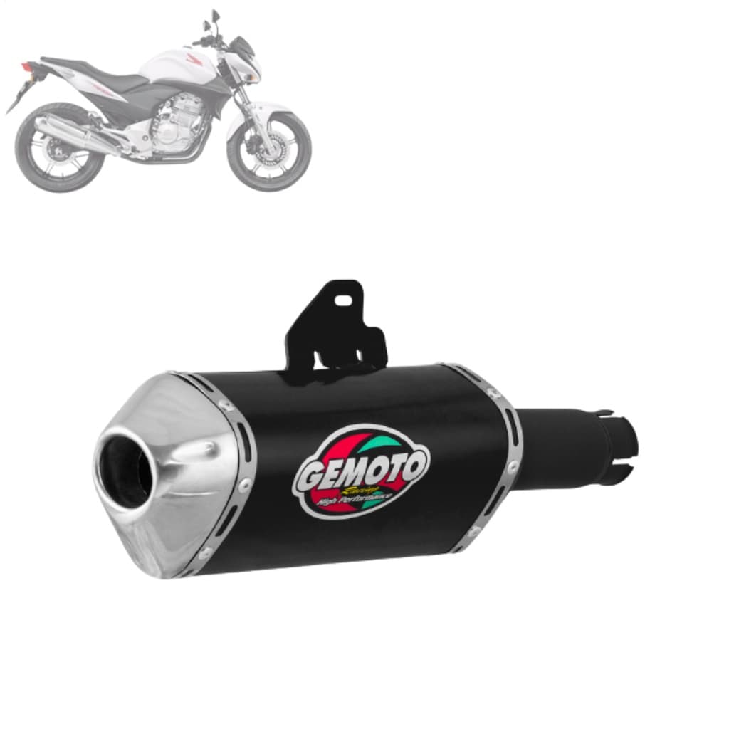 Ponteira Escape Moto Cb 300 Escapamento Gemoto Trioval