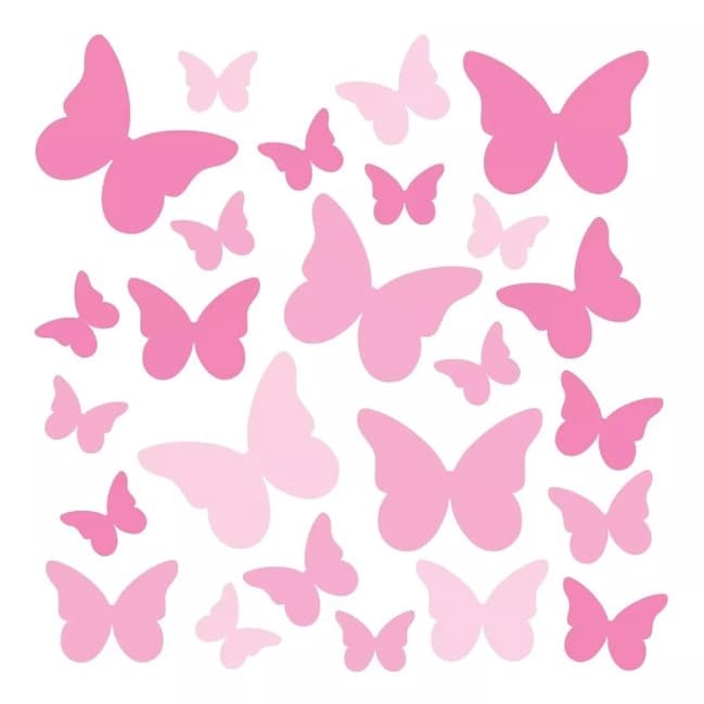45un Adesivo de Parede  decorativo  Borboletas coloridas