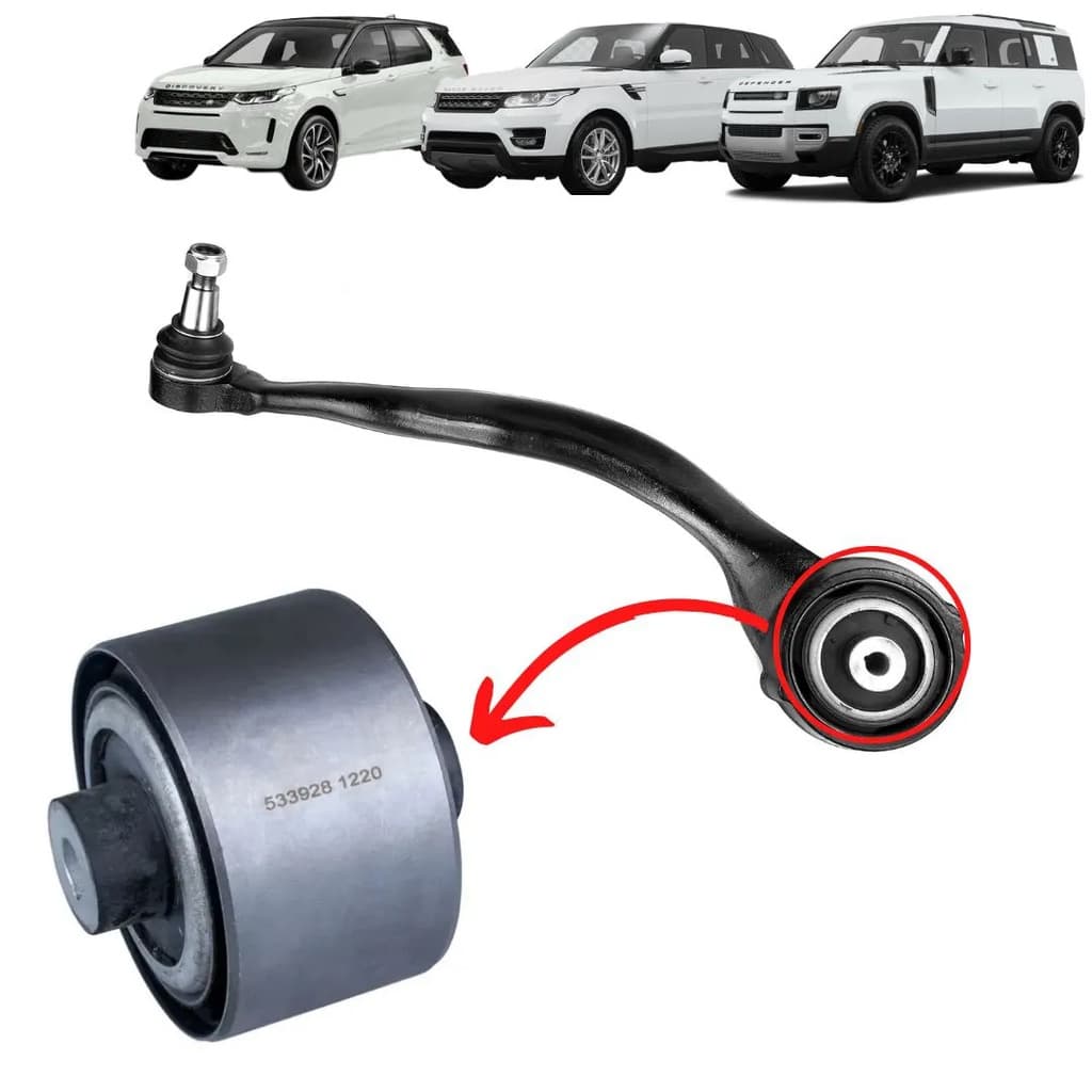 Bucha Braço Curvo Inferior Suspensão Dianteira Land Rover Discovery 5/Range Rover/New Defender 2.0 16V/3.0 24V/4.4 32V/5.0 24V Diesel/Gasolina 2012 a 2023 LR133900/SKU2761