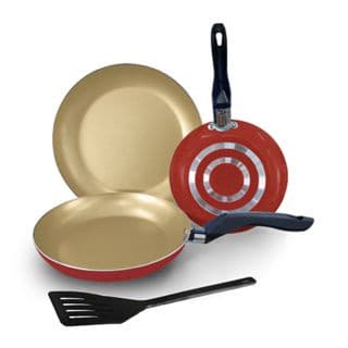 Kit 3 Frigideiras Francesa Com Teflon Antiaderente Com Espátula
