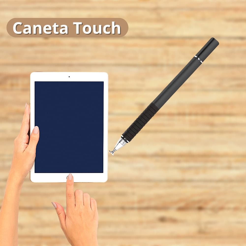 Caneta Touch Ponta Dupla Para Tablets Smartphones Telas Sensíveis Ao Toque - AT UTILIDADES