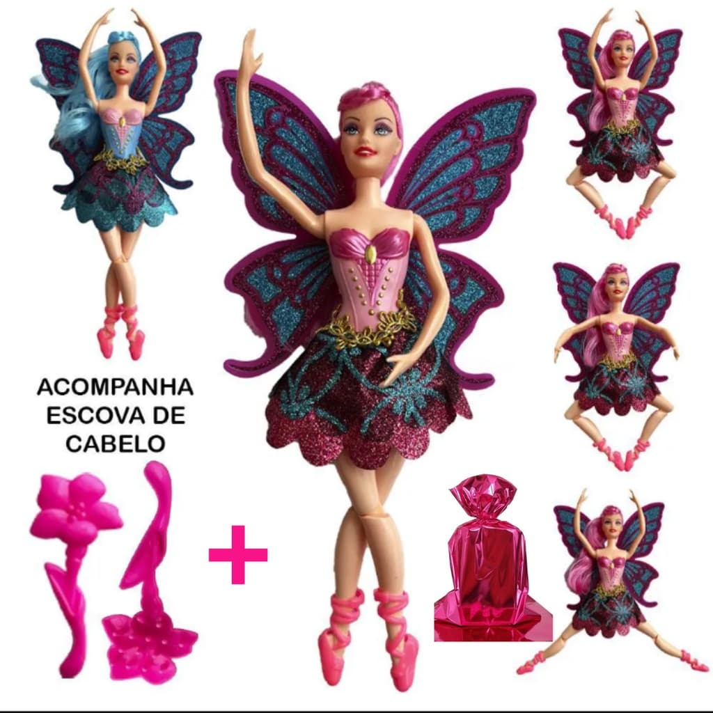 Boneca Ballet Bailarina Borboleta Fada Tik Tok Promoção