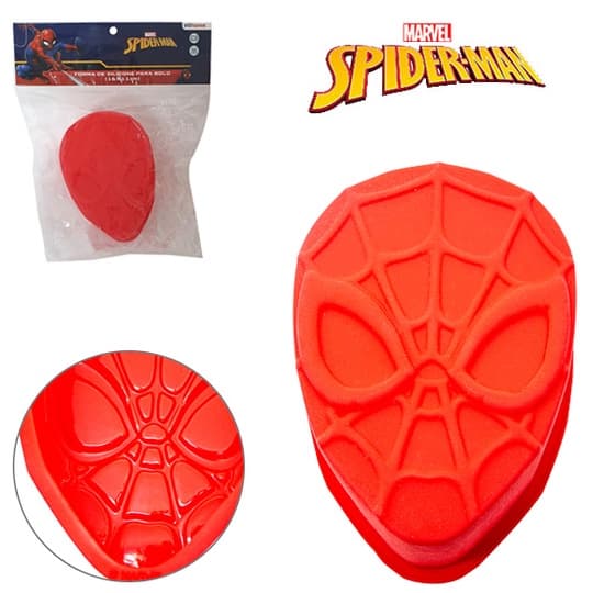 Forma De Silicone Para Bolo Homem Aranha/Spider Man 600Ml 16X11X6Cm
