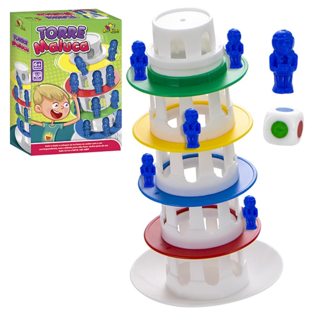 Jogo Educativo Pedagógico Interativo Torre Maluca Brinquedo Infantil