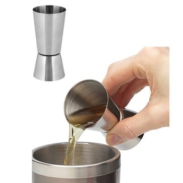 Dosador Medidor de Bebidas Duplo Inox 30ml / 60ml | Barman Profissional Drinks Coquetéis