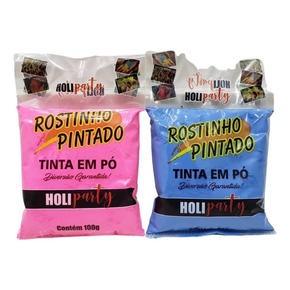 2 Tintas Pó Holi Chá Revelação Escapamento Moto -100gr Cada