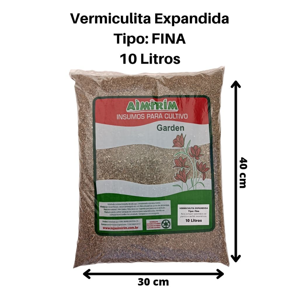 10 Litros Vermiculita Expandida Fina Para Cultivo De Plantas