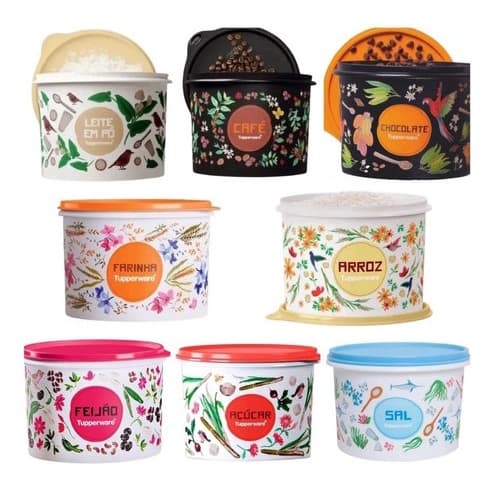 Linha Floral Caixa Mantimentos Tupperware® Valores Unitários,"Não é KIT".