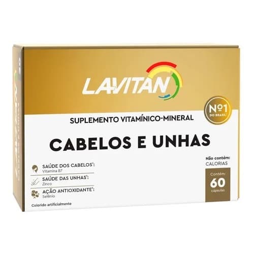 Lavitan Cabelos e Unhas com 60 Cápsulas
