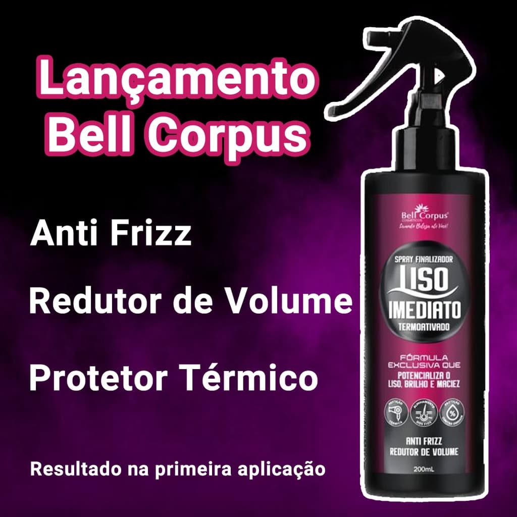 Protetor Térmico Spray Liso Imediato (Liso Obrigatório) 200ml Bell corpus